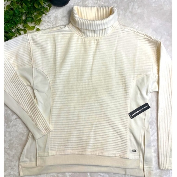 Nwt‎ TAHARI Sport Active Athletic Turtleneck Long Sleeve Fitness Pullover Size S - Picture 1 of 8